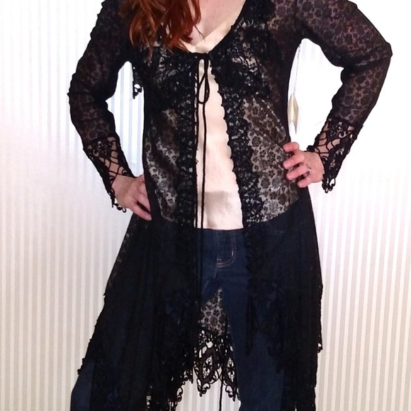 Martin McCrea Black Venice Lace Duster NWT - Picture 3 of 7